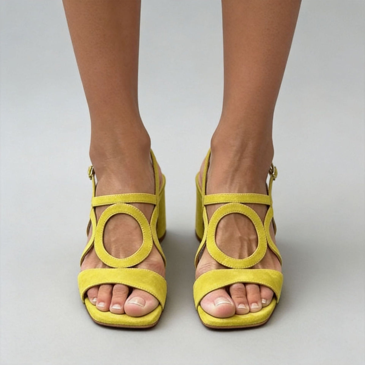 Cromer Ring Cutout Block Heel Sandals