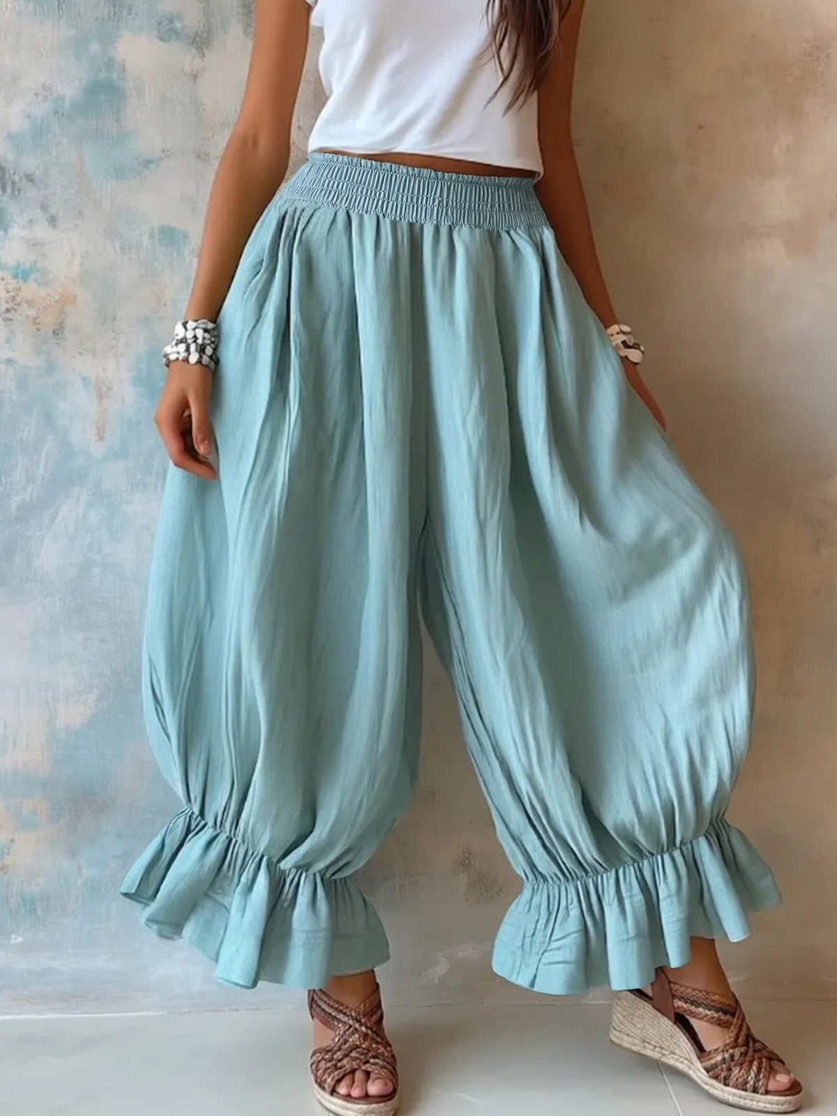 Valerie Ruffle Hem Balloon Pants