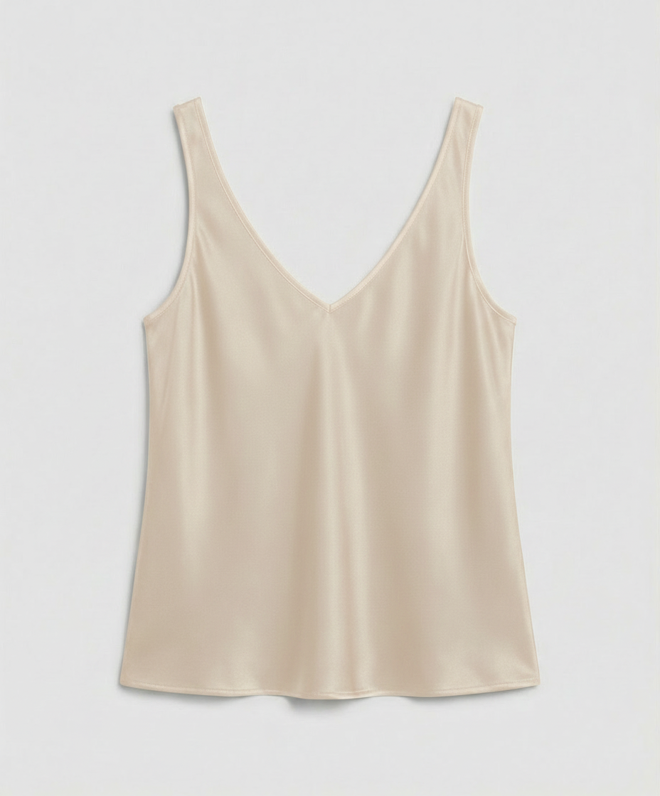 Siena Satin V Neck Camisole Top