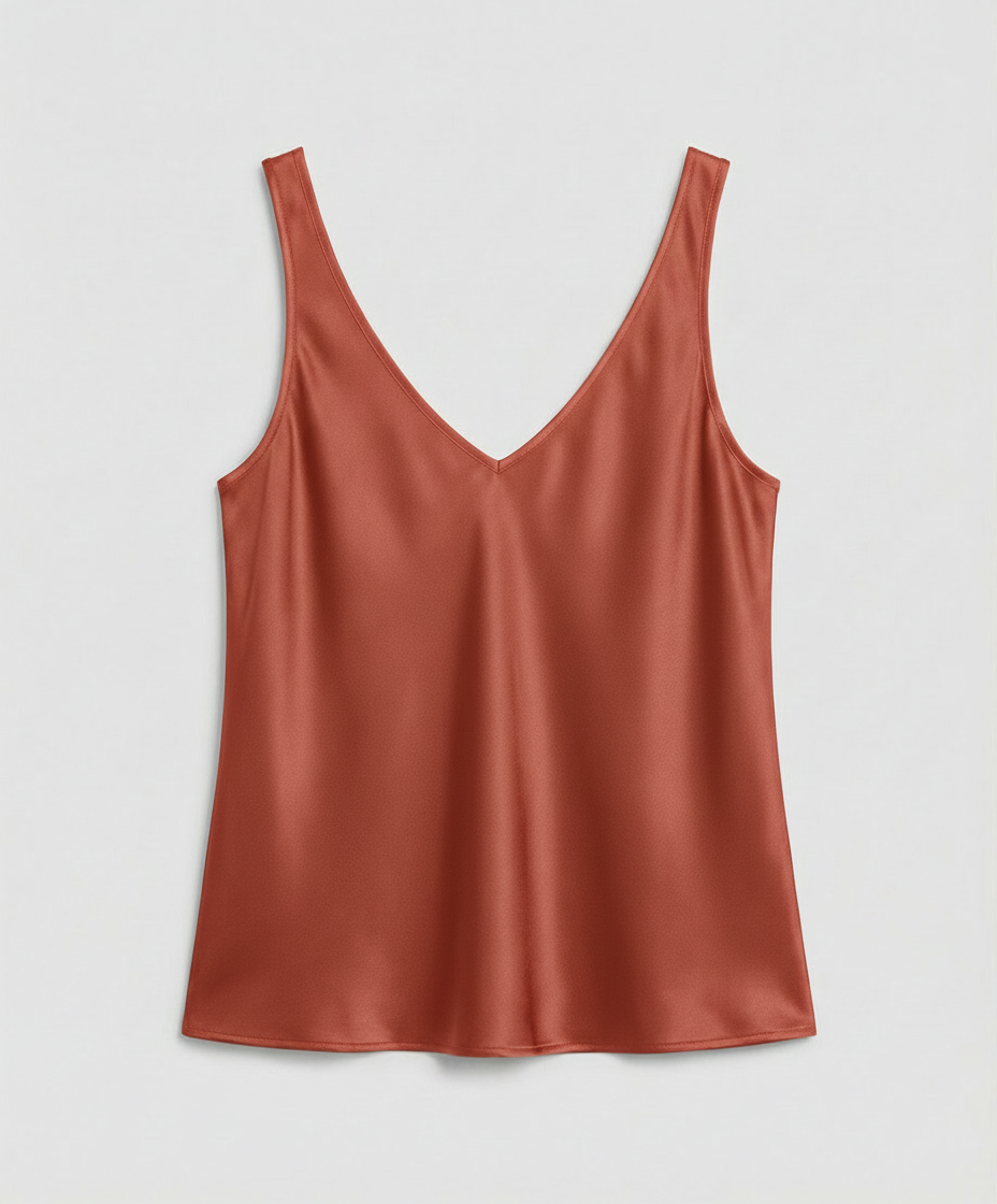 Siena Satin V Neck Camisole Top
