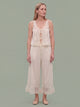 Melba Lane - white lace trim two piece set with wide leg pants, full length, AU women's sizes