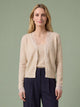 Melba Lane - olive fine knit cardigan with lace panels, full length view, AU women's sizes