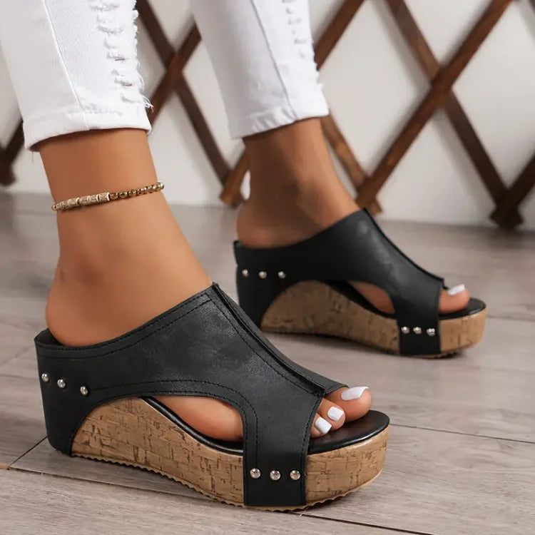 Fiorella Cork Wedge Sandals