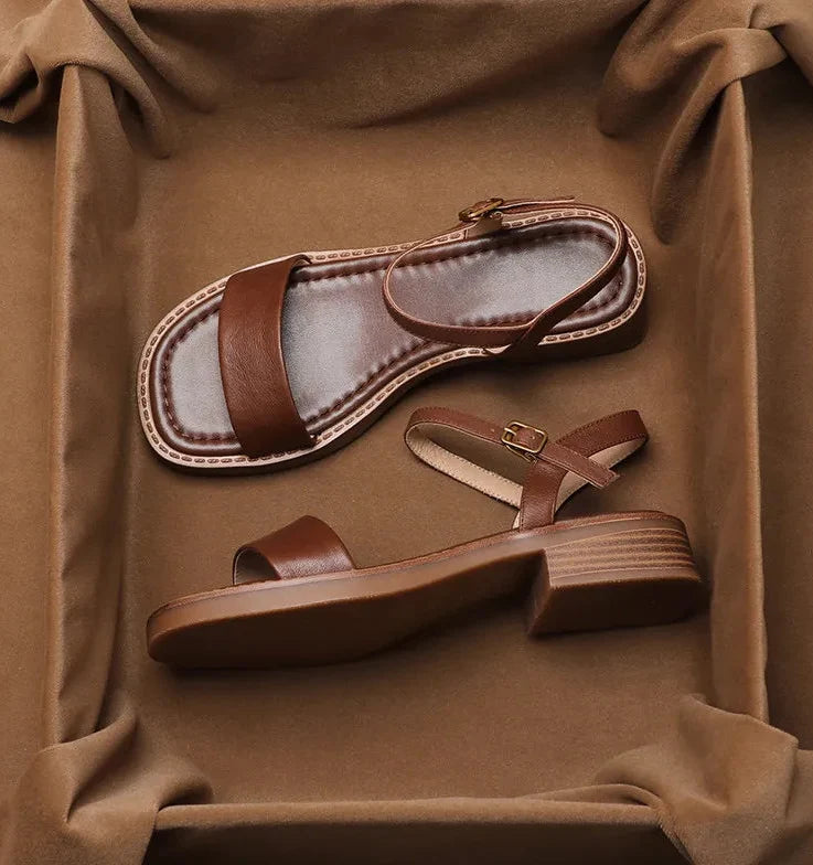 Veniz Italian Open-Toe Strap Sandal