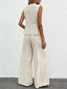 Verona Lightweight Tie Front Two Piece Pants Set