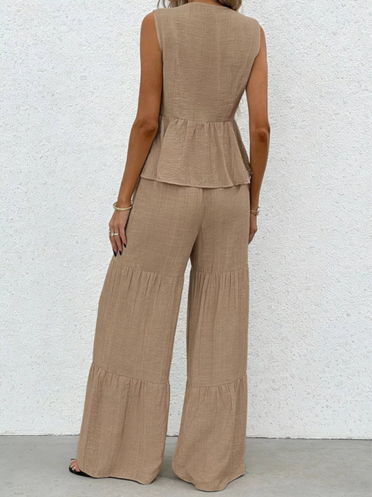 Verona Lightweight Tie Front Two Piece Pants Set