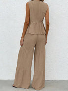 Verona Lightweight Tie Front Two Piece Pants Set