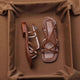 Margo & Main – strappy block heel sandals, front view, US women's sizes