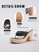 Margo & Main – Padded Thong Platform Wedge Sandals, angled view, US women's sizes