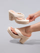 Margo & Main – Padded Thong Platform Wedge Sandals, front view, US women's sizes