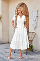 Spoleto Flutter Sleeve Tiered Midi Dress