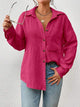 Margo & Main – lightweight cotton gauze button-up shirt, full length view, US women's sizes