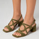 Cromer Ring Cutout Block Heel Sandals