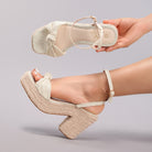 Margo & Main – Knotted Bow Espadrille Wedge Sandals, additional view 16, US women's sizes
