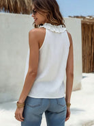 Katherine Ruffle Halter Blouse