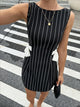 Josephina Striped Bow Mini Dress