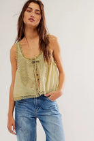 Luna Lace Tie-Front Cami Top