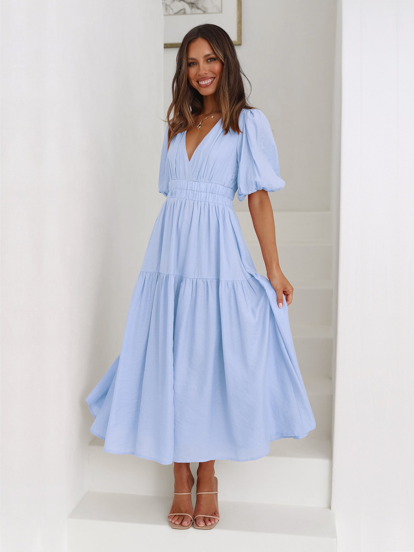 Lindfield Tiered Puff Sleeve Maxi Dress