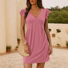 Ava Flutter Sleeve Mini Dress