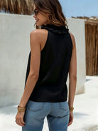 Katherine Ruffle Halter Blouse