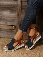 Nerina Two-Tone Espadrille Wedge Sandals
