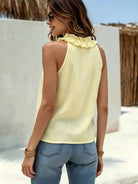 Katherine Ruffle Halter Blouse