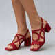 Cromer Ring Cutout Block Heel Sandals