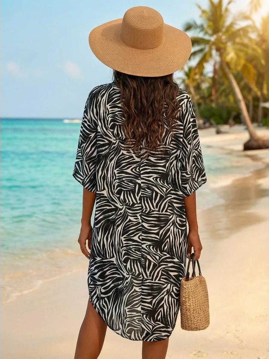 Sybil Printed Beach Cover-Up Dress