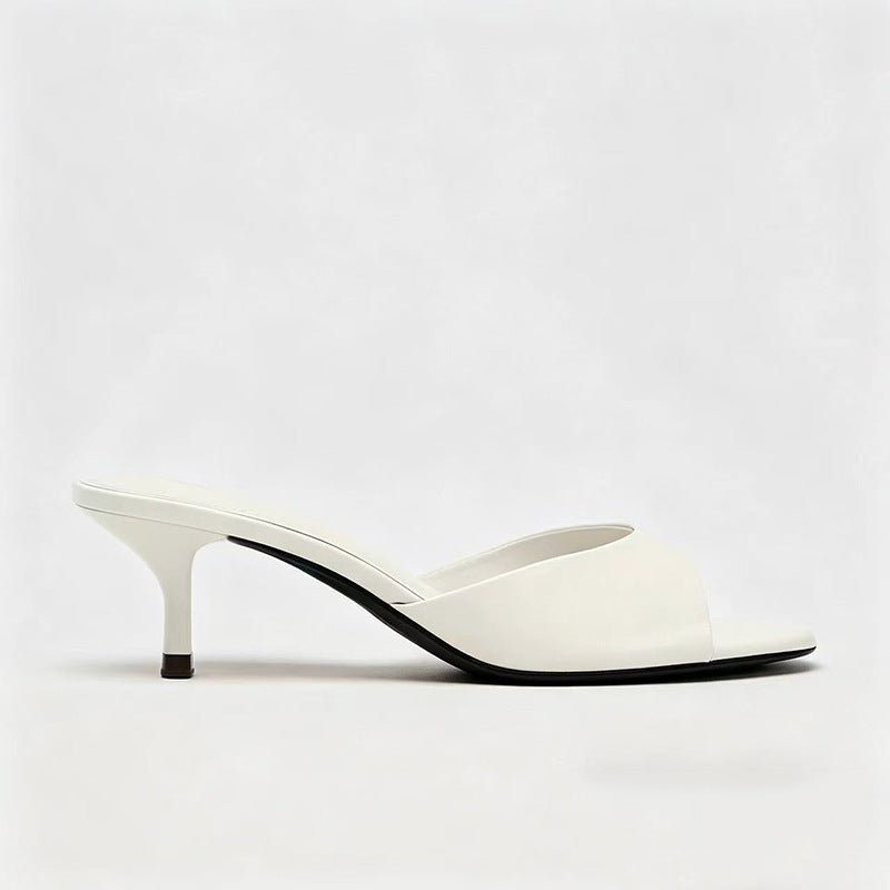 Selene Open Toe Kitten Heel Mules
