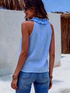 Katherine Ruffle Halter Blouse