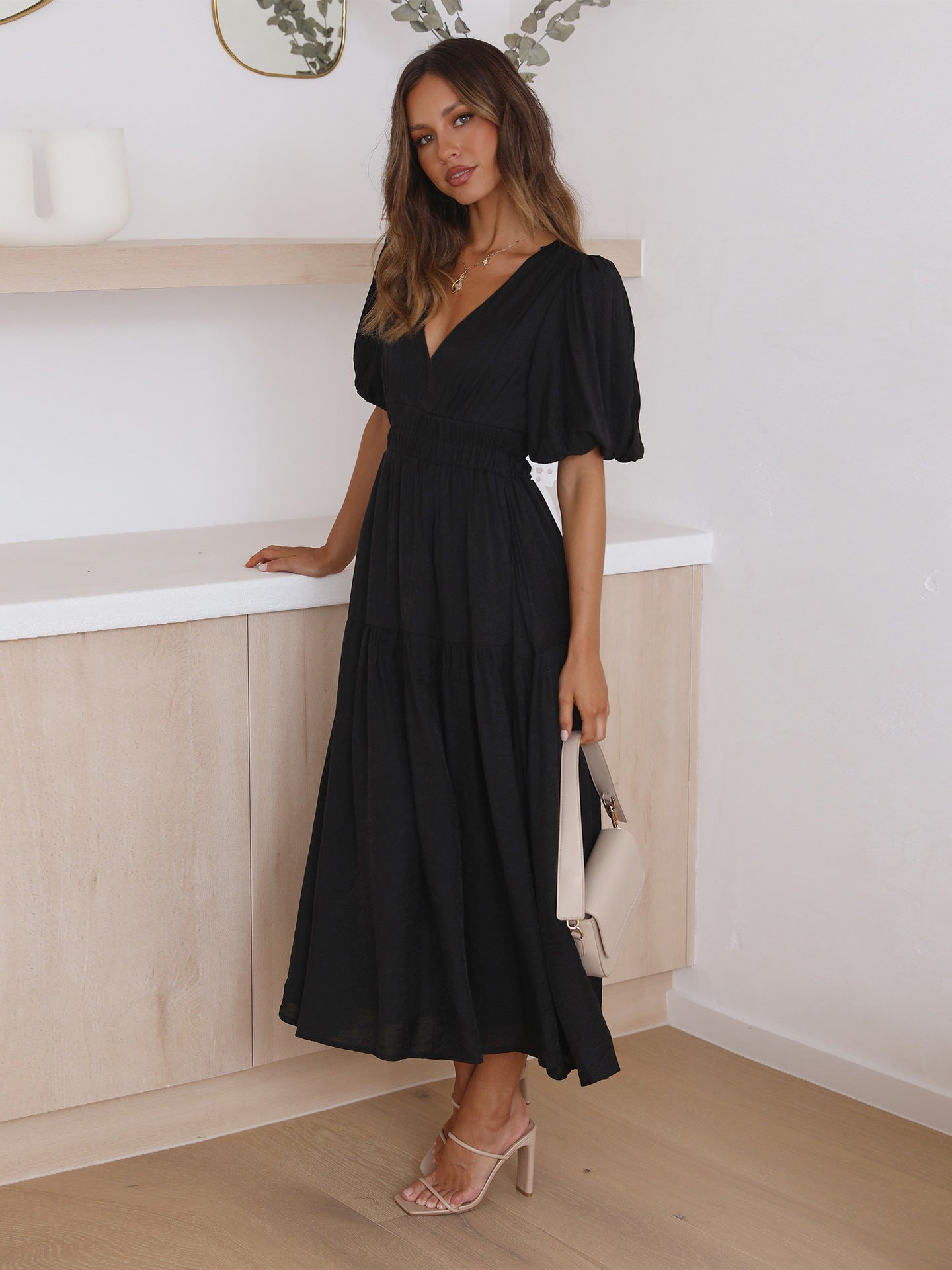 Lindfield Tiered Puff Sleeve Maxi Dress