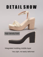 Margo & Main – Knotted Bow Espadrille Wedge Sandals, additional view 19, US women's sizes