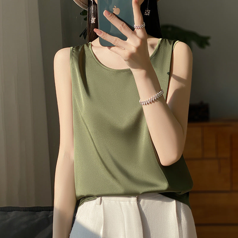 Jill Silky Satin Tank