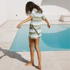 Meredith Crochet Stripe Two Piece Set