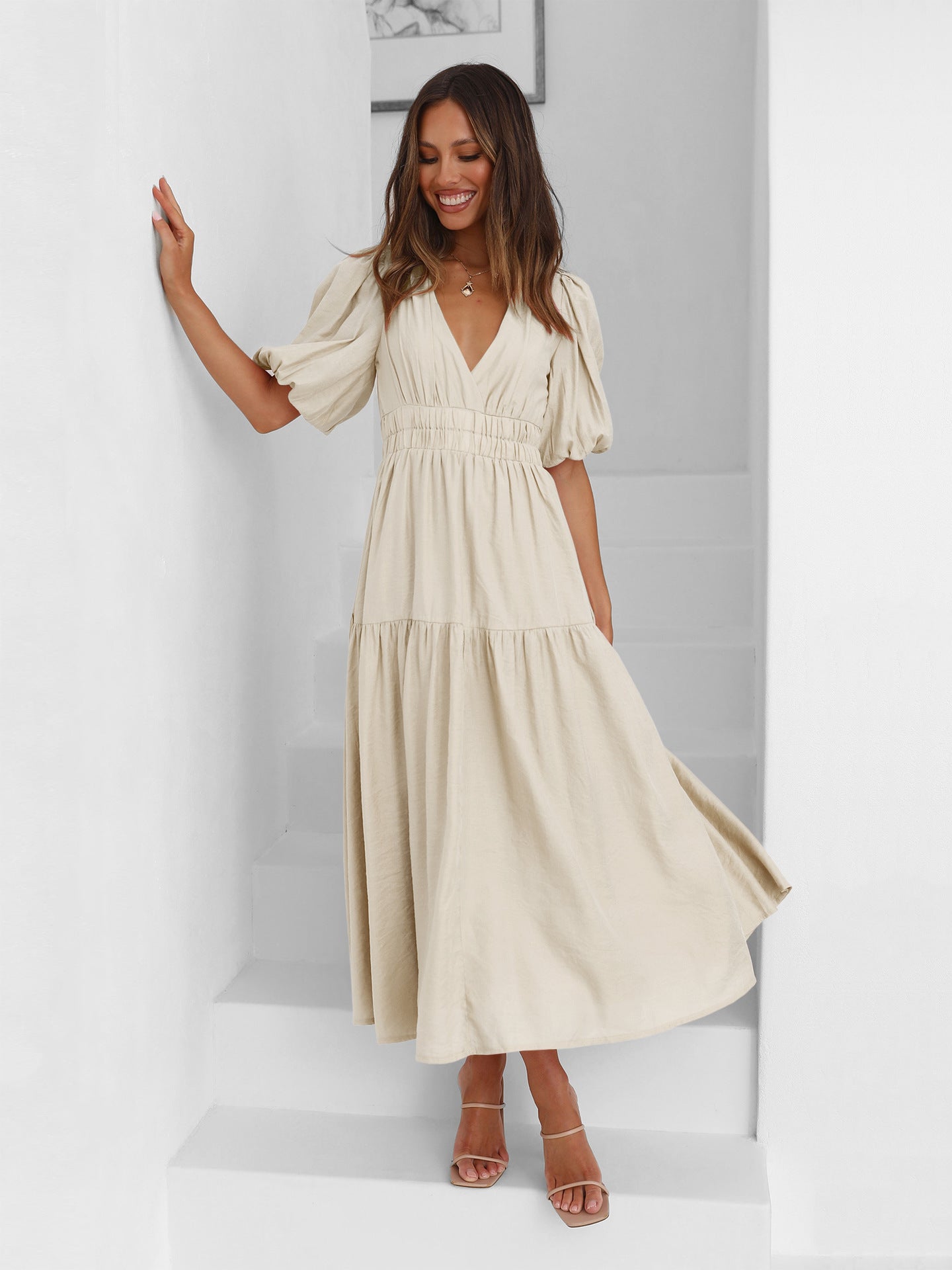 Lindfield Tiered Puff Sleeve Maxi Dress
