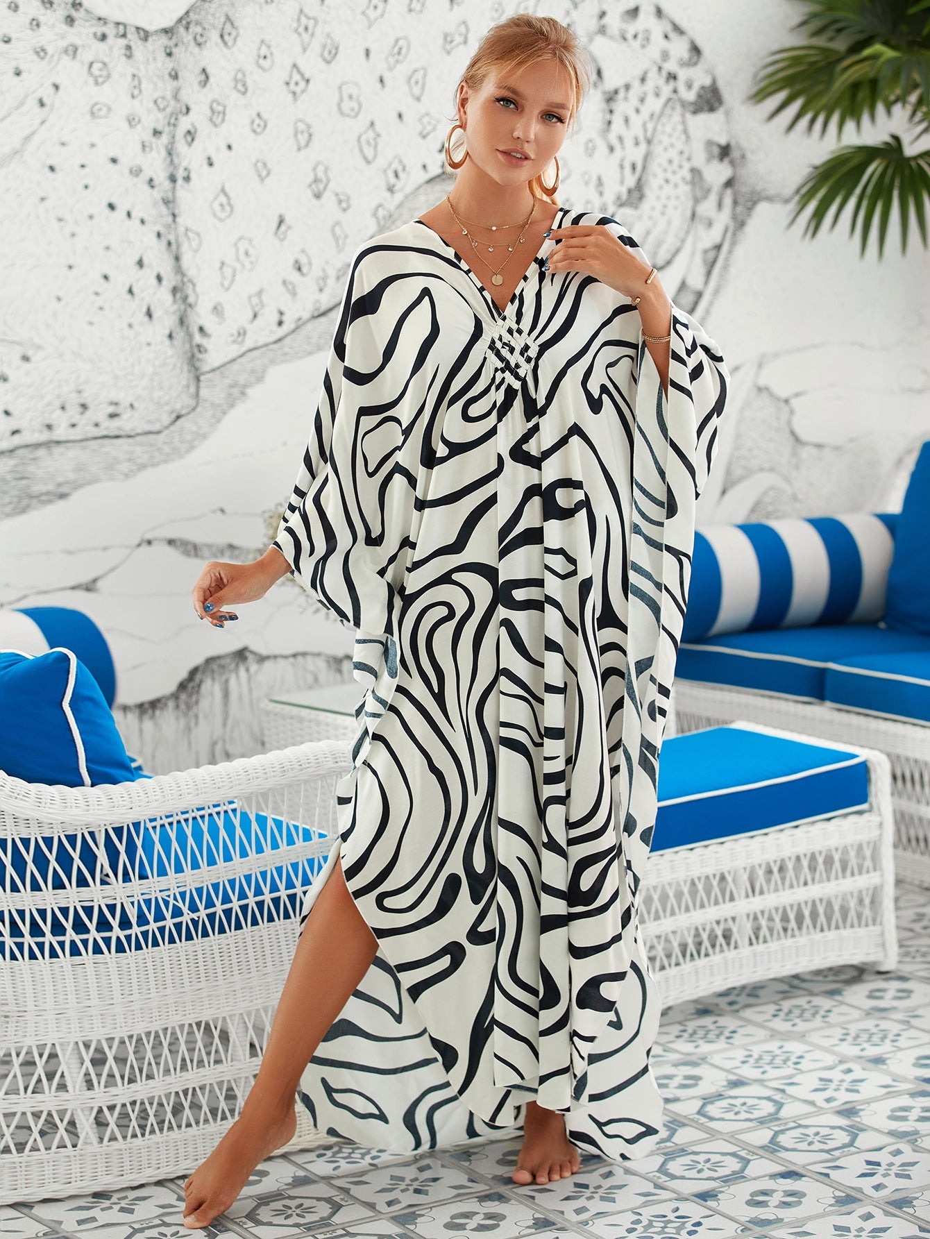 Marina Beach Kaftan Cover-Up