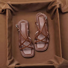 Margo & Main – strappy block heel sandals, side view, US women's sizes