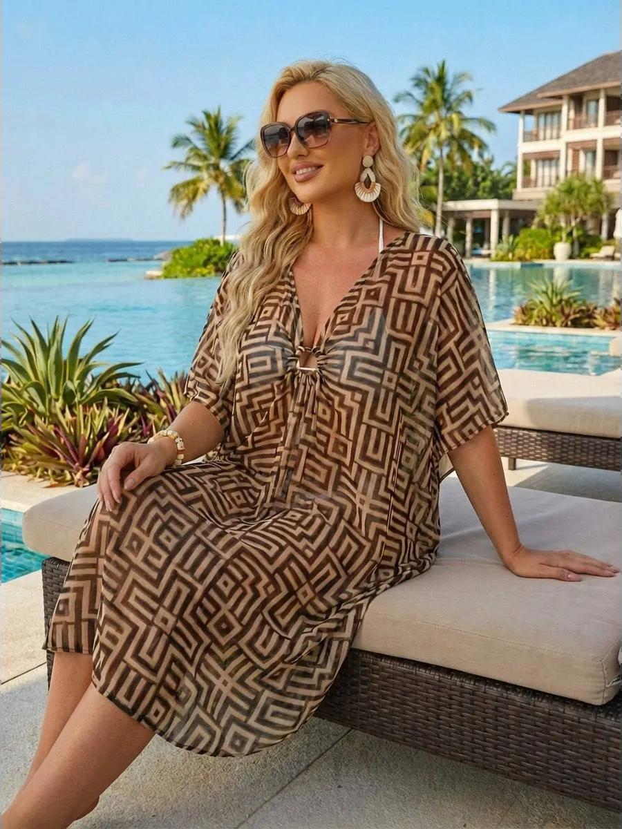 Sybil Printed Beach Cover-Up Dress