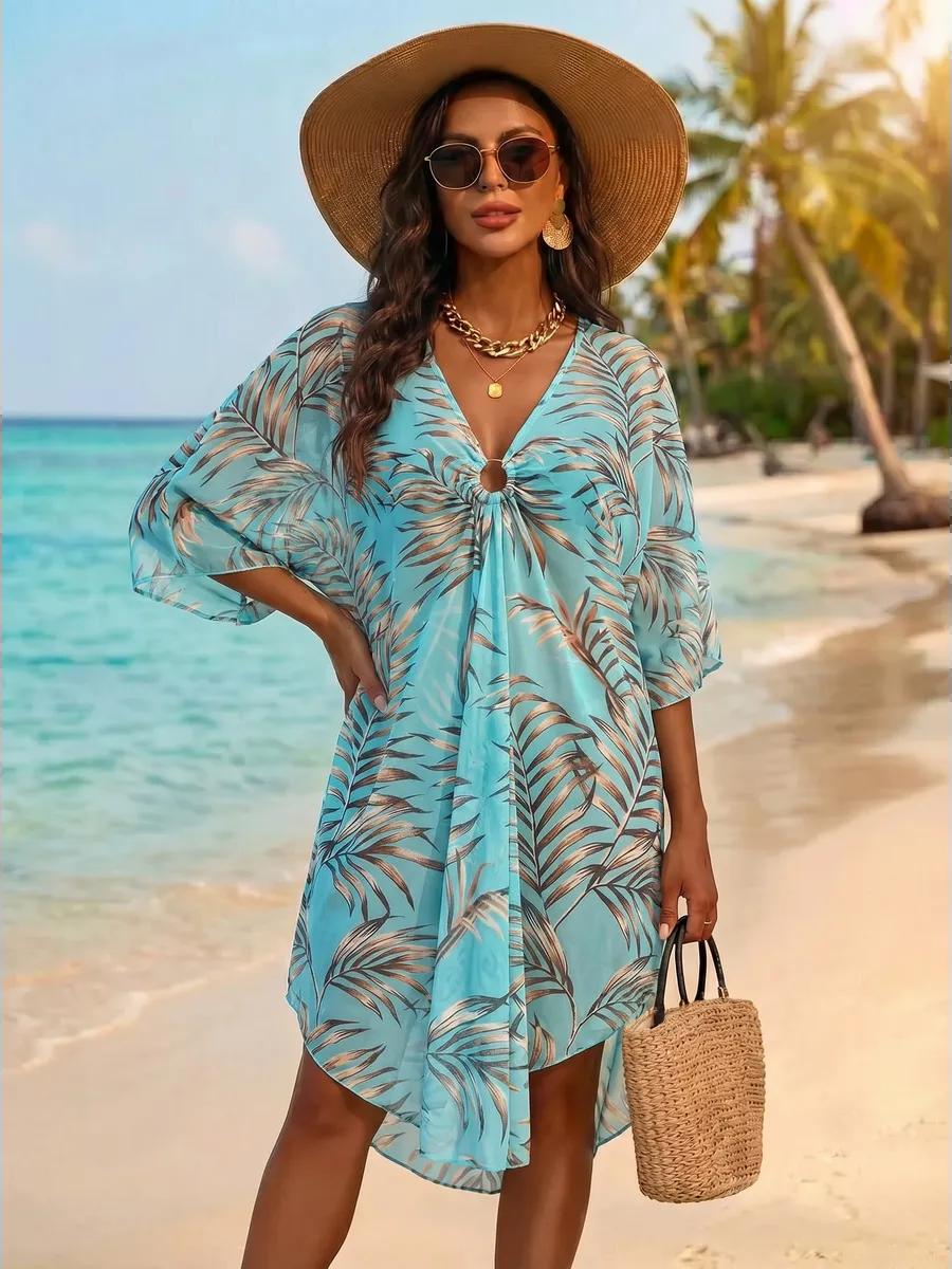 Sybil Printed Beach Cover-Up Dress