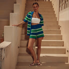 Meredith Crochet Stripe Two Piece Set