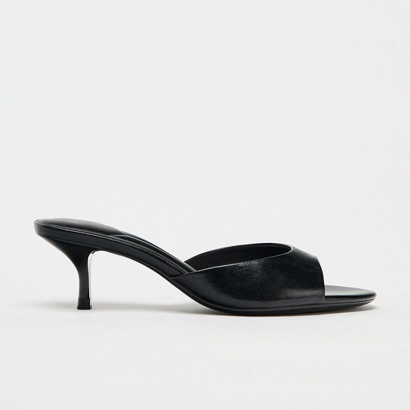 Selene Open Toe Kitten Heel Mules