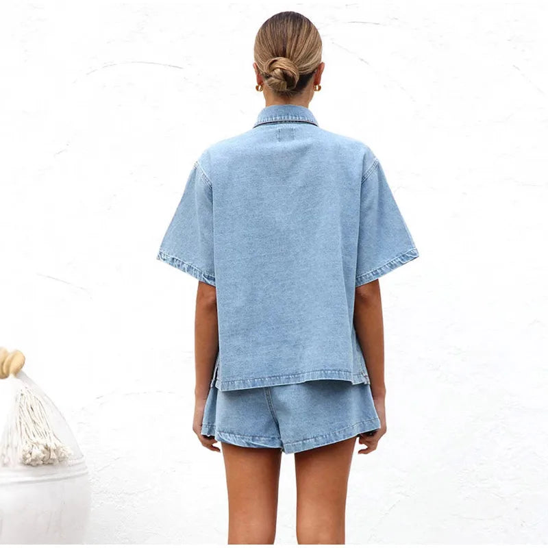 Eunice Denim 2-Piece Set