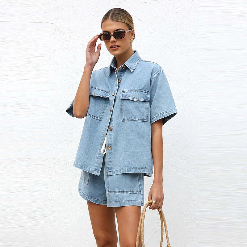 Eunice Denim 2-Piece Set