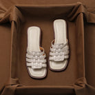Caroline Italian Woven Slides Sandals