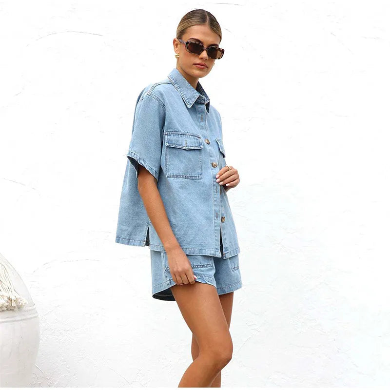 Eunice Denim 2-Piece Set