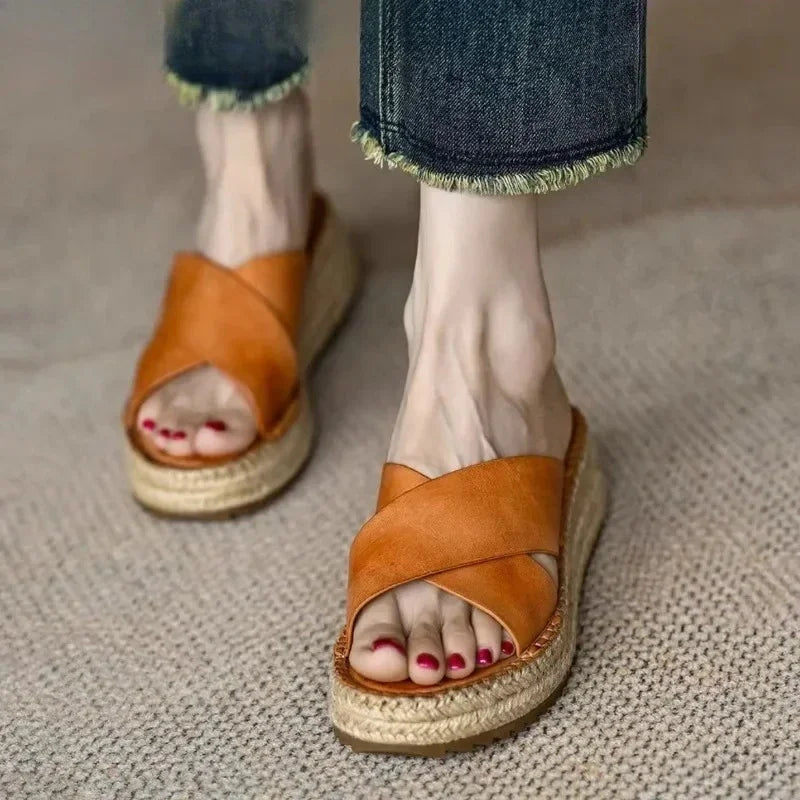Sorella Woven Platform Sandals