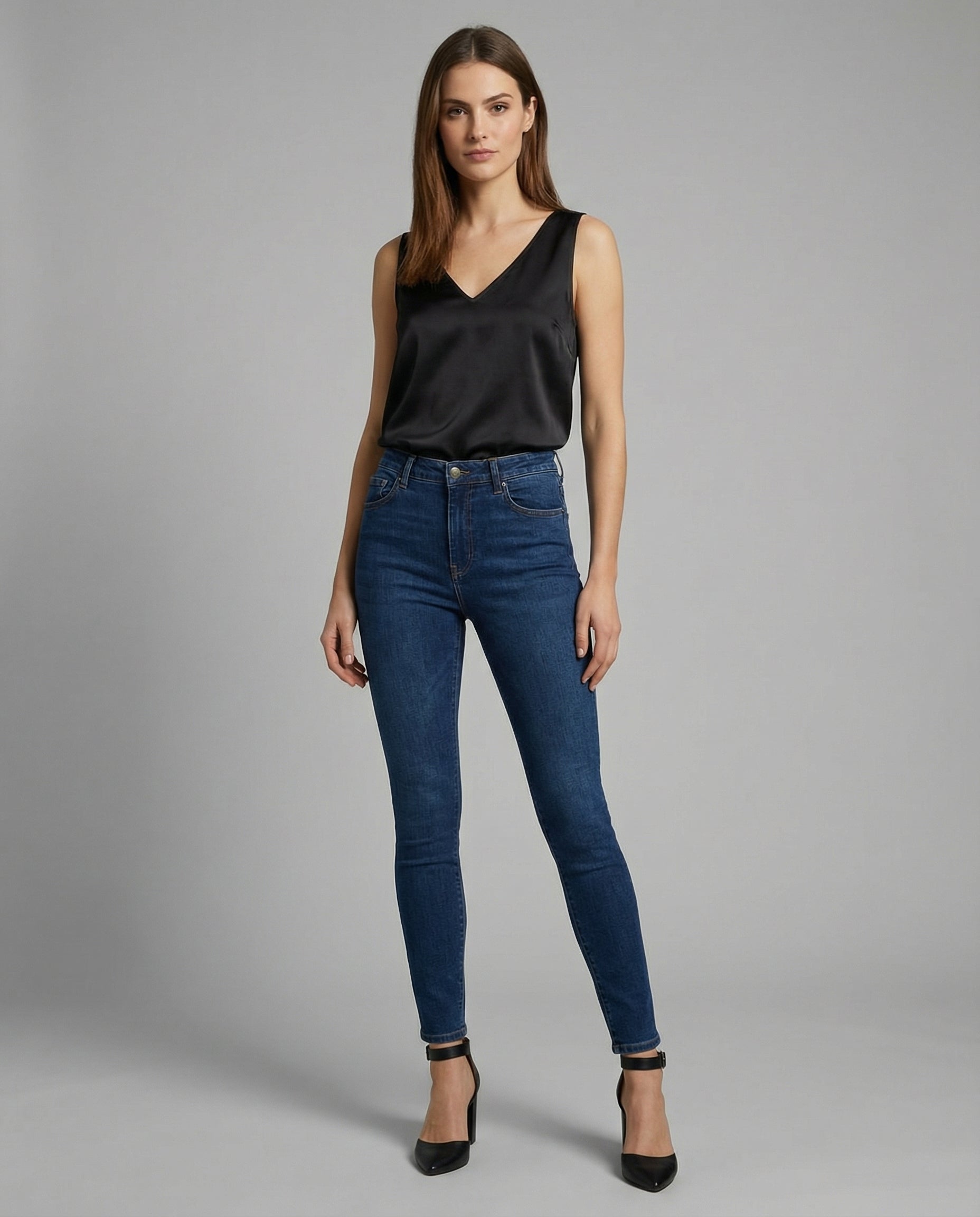 Siena Satin V Neck Camisole Top