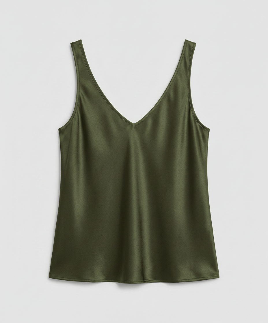Siena Satin V Neck Camisole Top