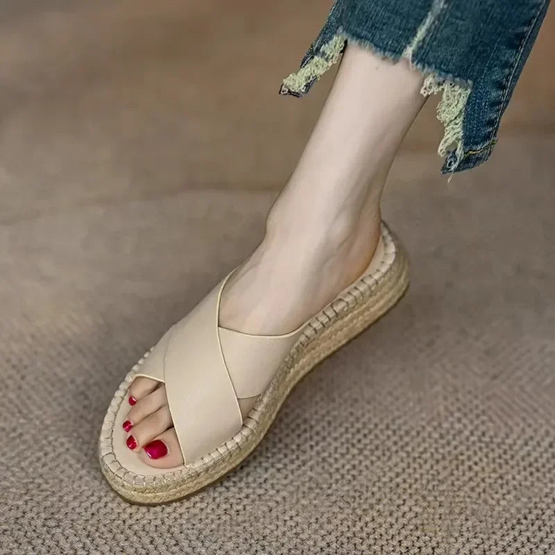 Sorella Woven Platform Sandals
