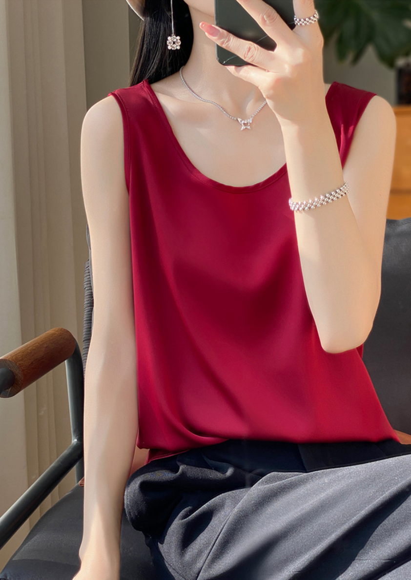 Jill Silky Satin Tank